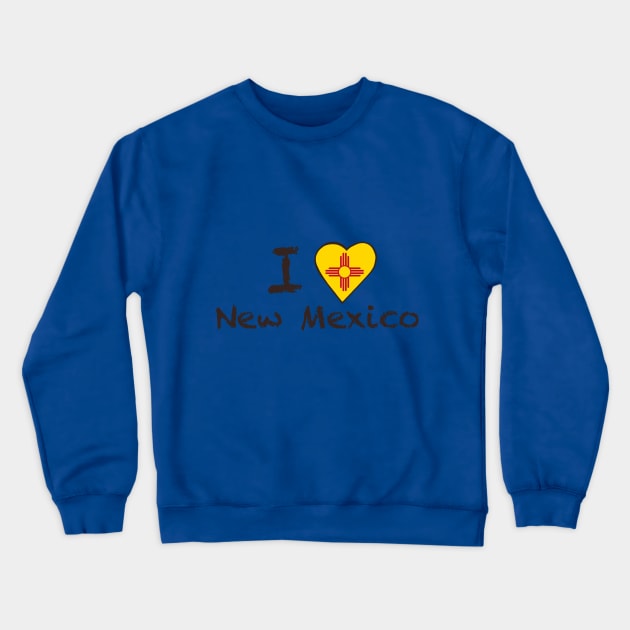 I Love New Mexico Crewneck Sweatshirt by JellyFish92